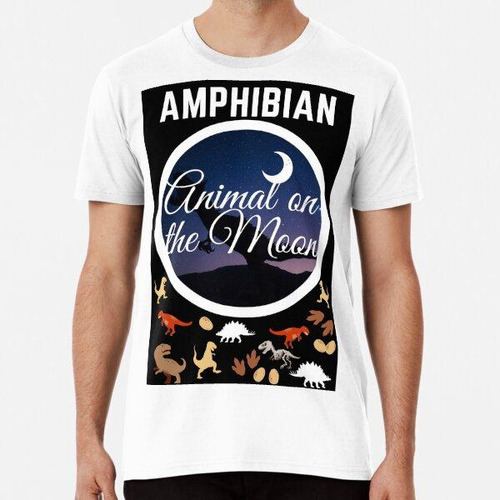 Remera Animal Anfibio En La Luna. Algodon Premium