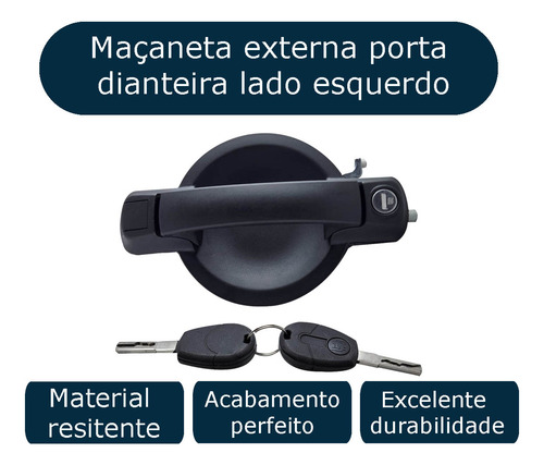 Fechadura Porta Dianteira Esquerda Doblo Cargo Com Chaves