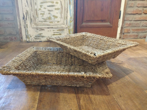 Imagen 2 de 3 de Bandeja Rattan Grande 50x40x11cm / Palermo