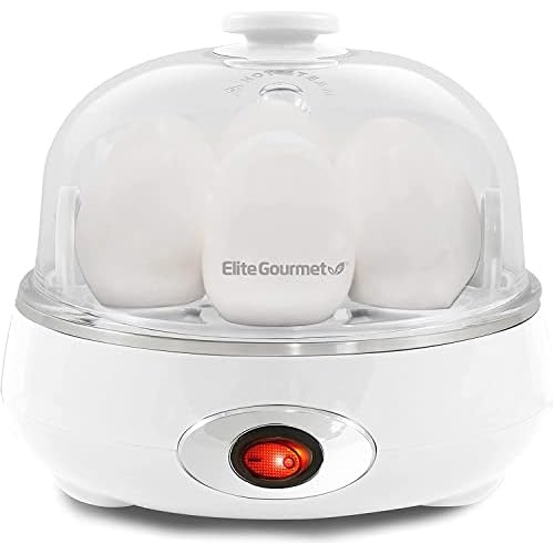 Elite Gourmet Egc322cw Easy Egg Cooker Electric 7egg Ca...