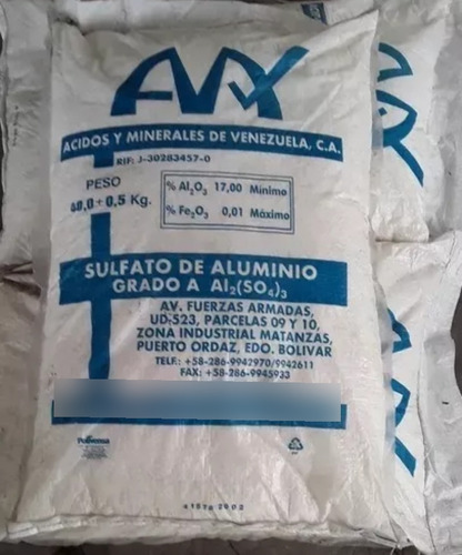 Sulfato De Aluminio Tipo A Para Piscinas Clarificante 40kg 