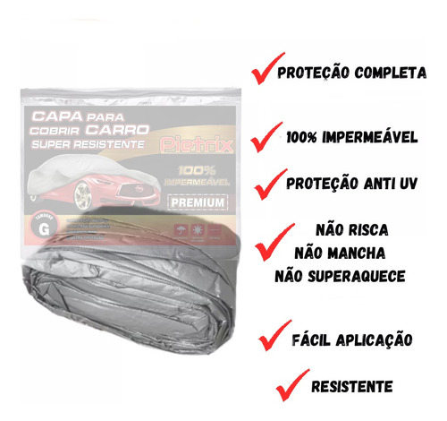 Capa Cobrir Carro Gol Quadrado Forrada E Impermeável