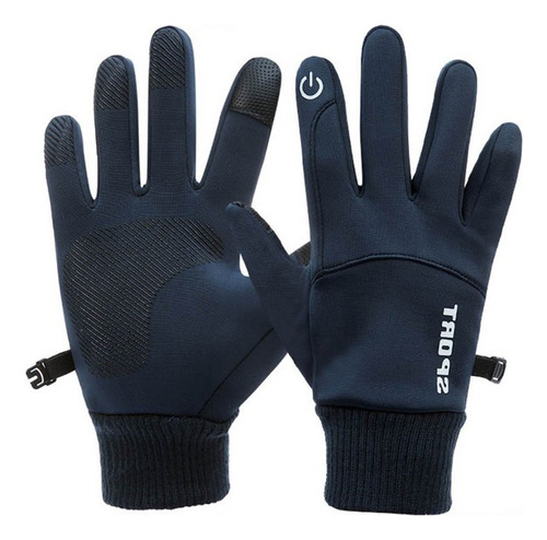 Guante Para Moto Invierno Azul Oscuro