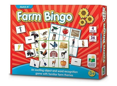 The Learning Journey Match It Bingo  Granja  Juego De Lectur