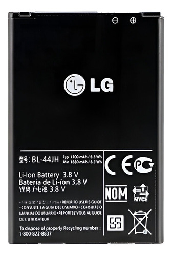 LG Bl-44jh Genuina Oem 3.8v Li-ion Batería Para Teléfono Cel