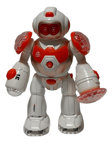Robot 5 Con Luces Y Sonido Robot Con Luces Rojo