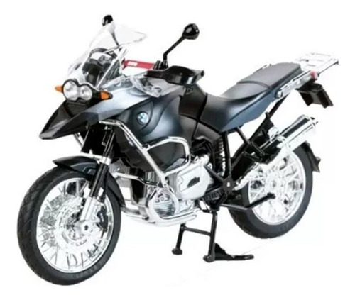 Miniatura Da Moto Bmw R1200 Gs, 22 Centímetros, Cinza 1/9