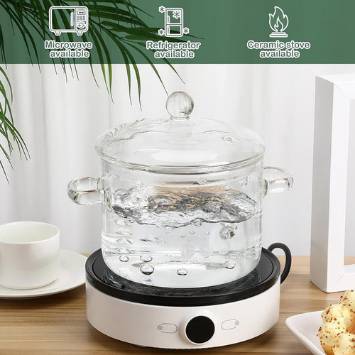 Panela De Vidro Com Tampa, Panela De Fogão Com Tampa E