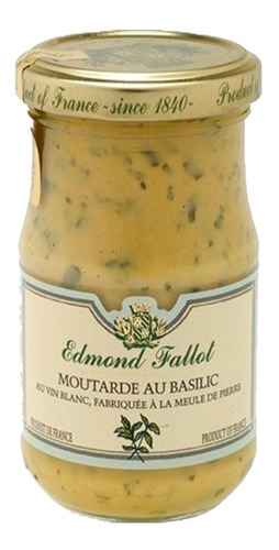 Mostaza A La Albahaca Edmond Fallot 205g Origen Francia