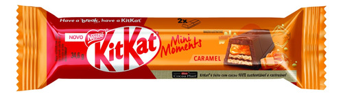 Kitkat chocolate mini moments  caramel creme de caramelo pacote 17.3 g 2 u
