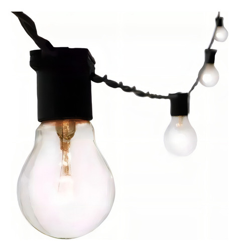 Varal De Luzes Com 15 Metros Preto