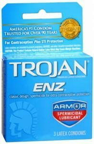 Trojan-enz De Premium Condones De Látex Spermicidal 3 Ct (pa