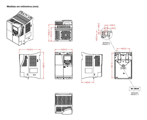 Inversor De Frequência 7,5cv 24a 220v Trifásico Weg Cfw500g2