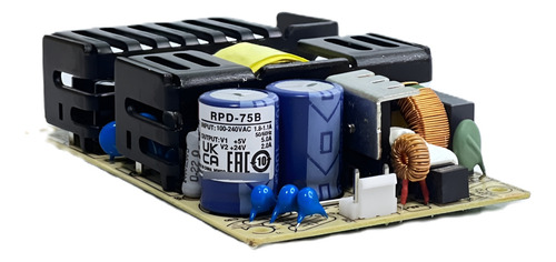 Rpd-75b Fonte Ac/dc 73w Saída Dupla 5v 5a E 24v 2a Mean Well