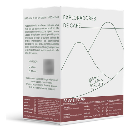 Café Descafeinado En Grano Libre De Químicos - Mw Decaf