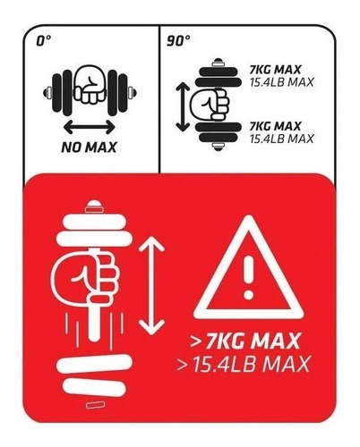 Kit De Pesas 20 Kg Mancuerna Desarmable Ajustable Mancuernas
