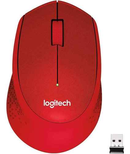 Logitech M331 Silent Plus - Raton Inalambrico  Color Rojo