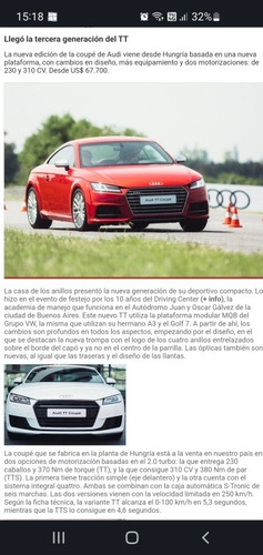 Imagen 2 de 2 de Audi Tt 2018 2.0 T Fsi 230cv