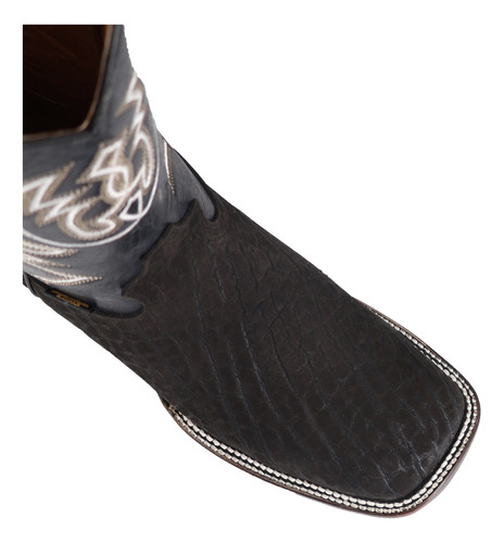 Bota Vaquera Piel Cuello De Toro Original Para Hombre