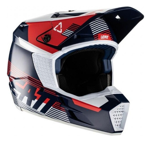 Capacete Motocross Leatt Moto 3.5 Azul Royal Vermelho Tam 58
