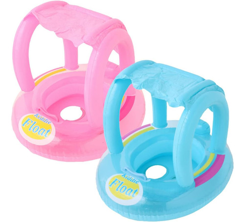 Flotador Inflable Salvavidas Para Bebe Con Techo Proteccion