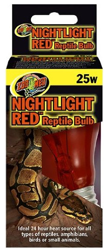 Zoo Med Bombilla De Reptil Nightlight, 60 Vatios, Rojo, Paqu