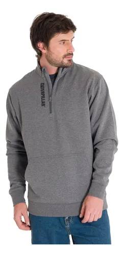 Polerón Midweight Quarter Zip Hombre Gris Cat