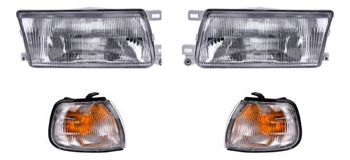 Cuartos + Faros 4 Piezas Depo P/ Nissan Tsuru 1994-1996