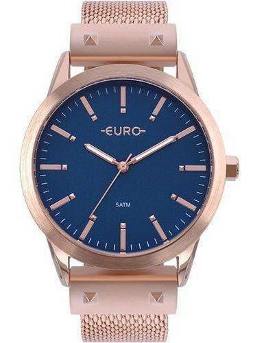 Imagem 1 de 6 de Relógio Euro Feminino Metal Glam Rosé Eu2035yom4a