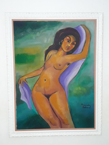 1790- Kennedy Bahia Ost 71x92 Com Moldura. Figura Feminina. (Usado)