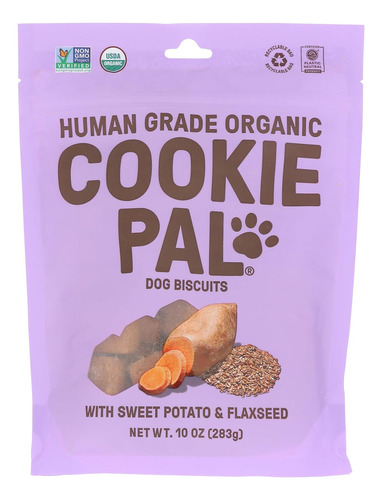 Cookie Pal Organic Sweet Potato Flaxseed Dog Treats, 10 Oz