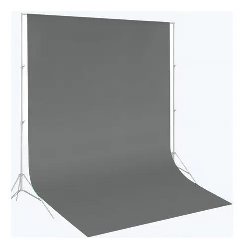 Fondo Chroma Key Studio Infinity, 2 x 3,60 metros, color gris, diseño estampado liso