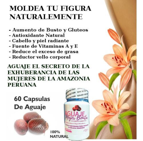 Aumenta Senos,gluteos Con Capsulas De M - L a $15