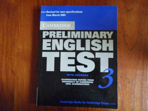 Preliminary English Test 3 - Cambridge