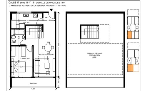 Dpto Un Dorm Con Terraza Privada. Venta. La Plata