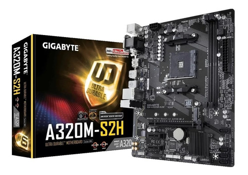 Placa-mãe Gigabyte P/ Amd Am4 Ga-a320m-s2h 2ddr4 Matx