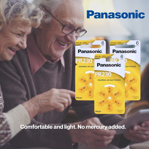 Imagen 4 de 6 de Pilas Audifonos Panasonic Nº10 Pr230 Caja De 30 Pilas