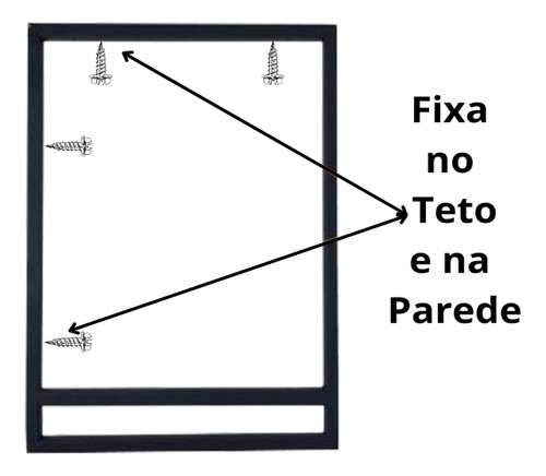 2 Suportes Prateleira Duplo Estilo Industrial Parede Banheir Preto
