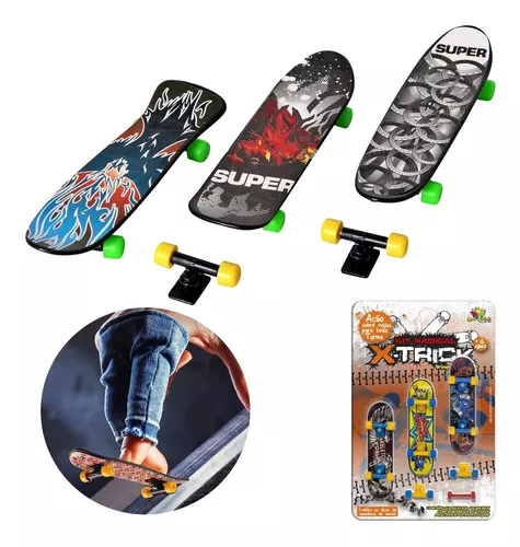 Brinquedo Skate De Dedo Com Rampa Obstáculo X-trick Artbrink