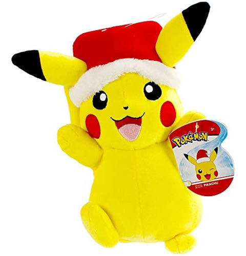 Peluche De Pikachu Navideño, 20cm De Altura