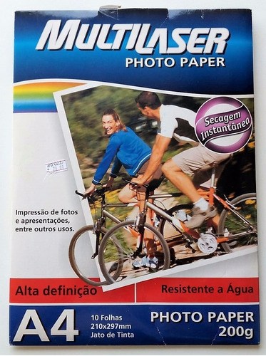 Papel Photo Paper A4 10 Folhas Multilaser