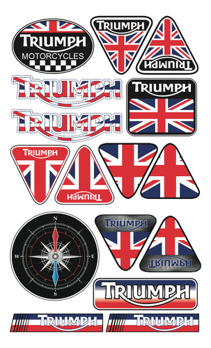 Triumph Set De Calcomanias Kit Planilla P/ Personalizar 05tr