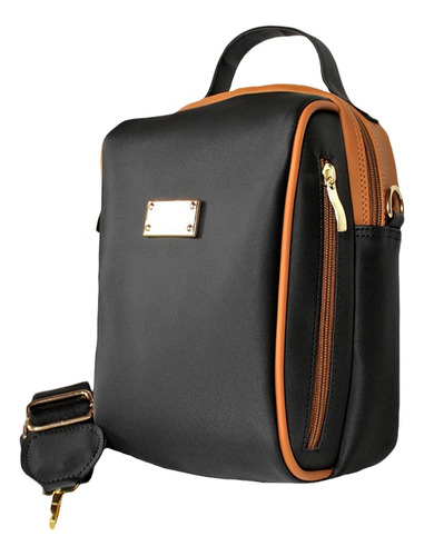 Morral Casual Mediano Urbano Dama Mujer Karla Chacon Lucy Color Negro Diseño De La Tela Liso