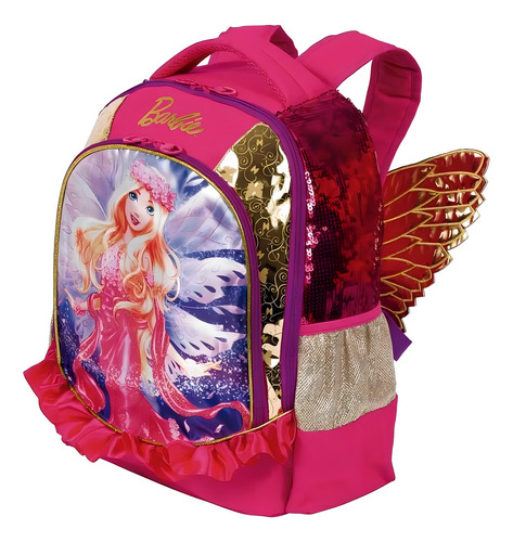 Mochila Barbie Dreamtopia Escolar Infantil G Costas Asas