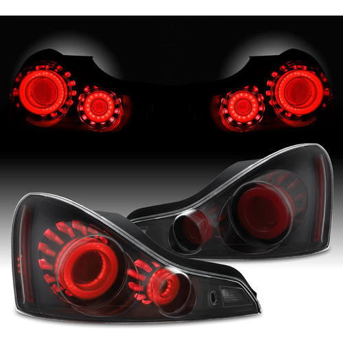 Estilo Gtr Para Coupe Luz Trasera Tubo Led Negro Humo