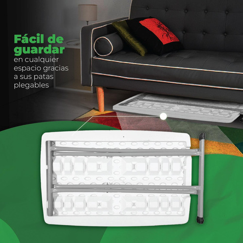 Imagen 5 de 9 de Mesa Plegable Portátil Multiusos Auxiliar 50 Cm Exterior