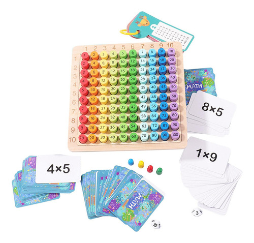 Juguete De Juego De Mesa De Multiplicación De Madera 3 En