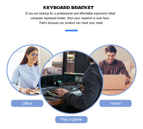 Soporte Para Teclado De Computadora, Teclado Ergonómico De A