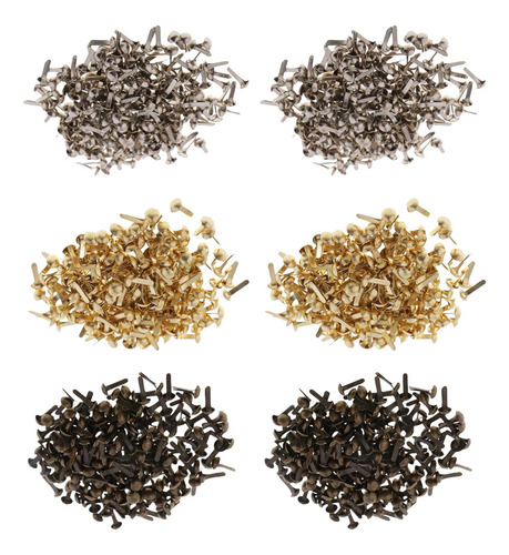 1200x Clavos De Metal Adorno Dorado Para Hacer Tarjetas Diy