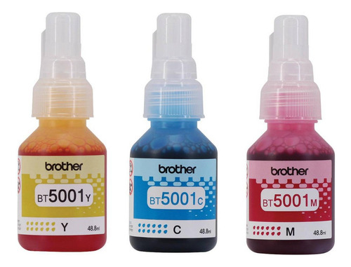 Kit De 3 Tintas Originales Brother - Bt5001 (c - M - Y)